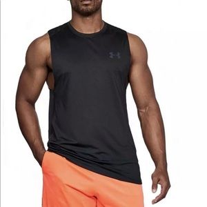 NWT UA Sonic 2.0 Mesh Back Tank Top Shirt Black S